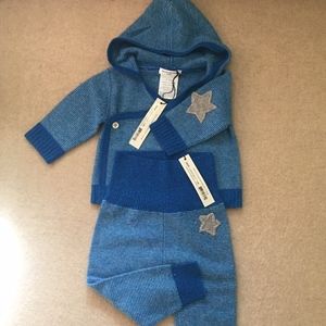 WHITE+WARREN STAR PATCH CARDIGAN & LEGGING